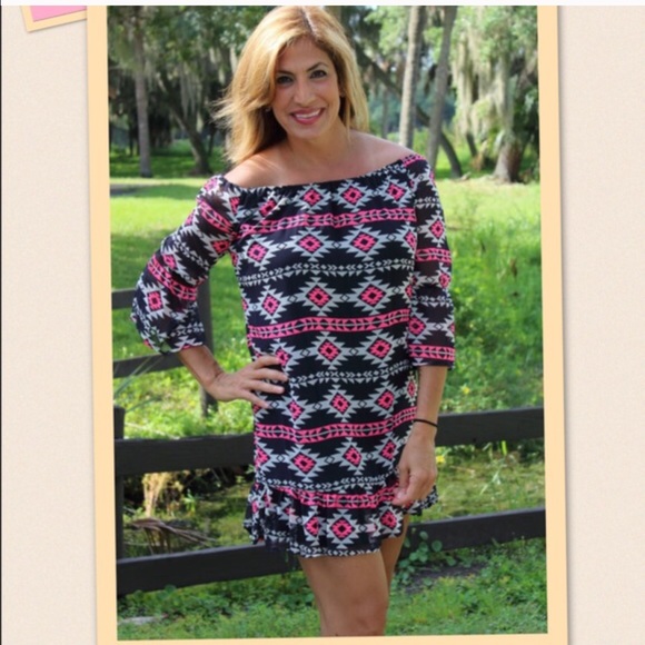 👗Beautiful Ruffled Off Shoulder Dress - Picture 3 of 3