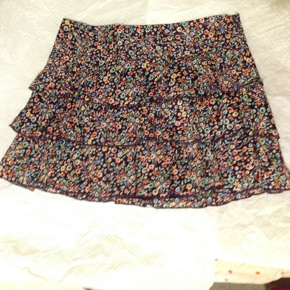 Express layered mini floral skirt