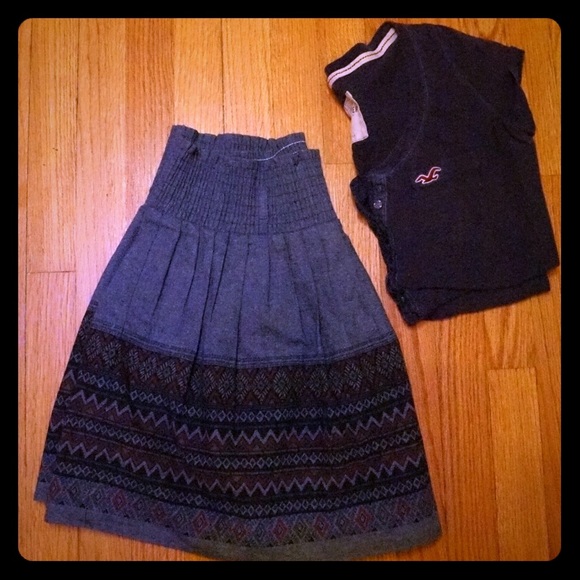 Pleated American Rag 100% cotton skirt - Picture 1 of 4