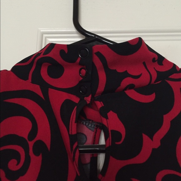 Inc scroll red black dress - Picture 2 of 4