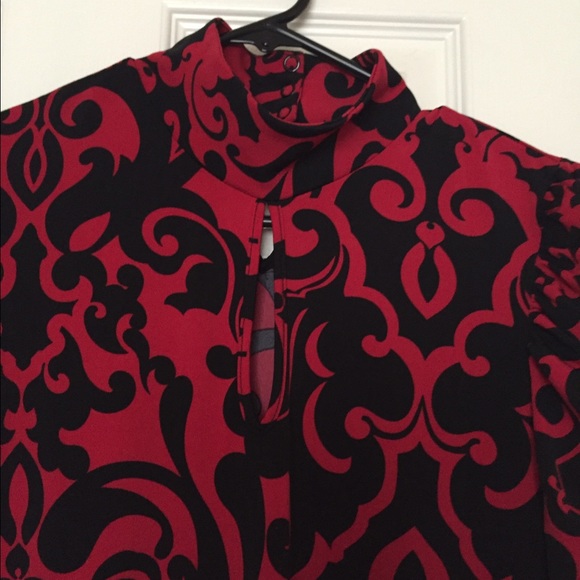 Inc scroll red black dress - Picture 3 of 4