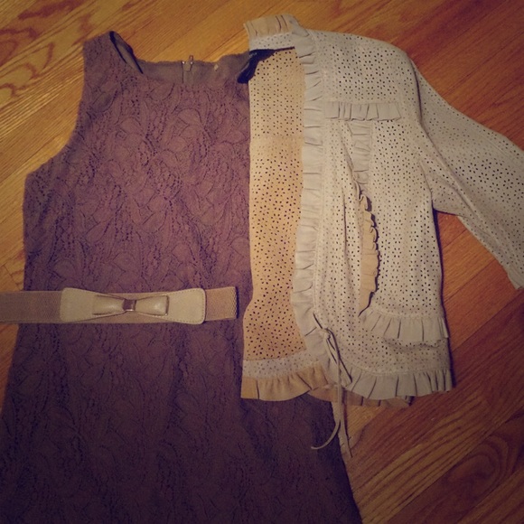 Brown floral dress