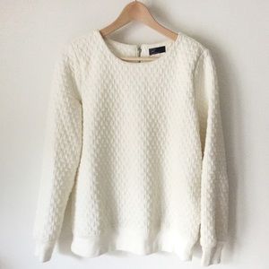 Gap / quilted sweatshirt with zipper back detail