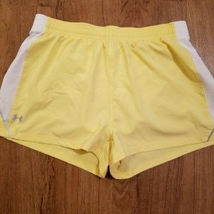 Under Armour Running Shorts Size Small Yellow