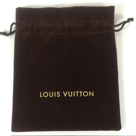 Authentic LOUIS VUITTON velvet drawstring bag