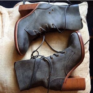 NWOT Jeffrey Campbell suede heeled boots