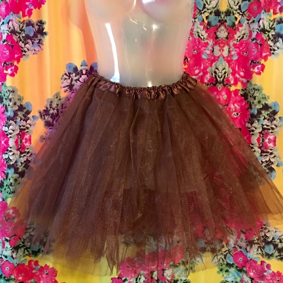 Chocolate Brown Tutu Tulle Mini Skirt Pettiskirt