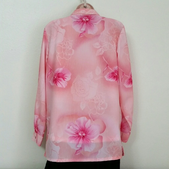 Kaktus blouse & shell  set medium pink/peach EUC. - Picture 3 of 4