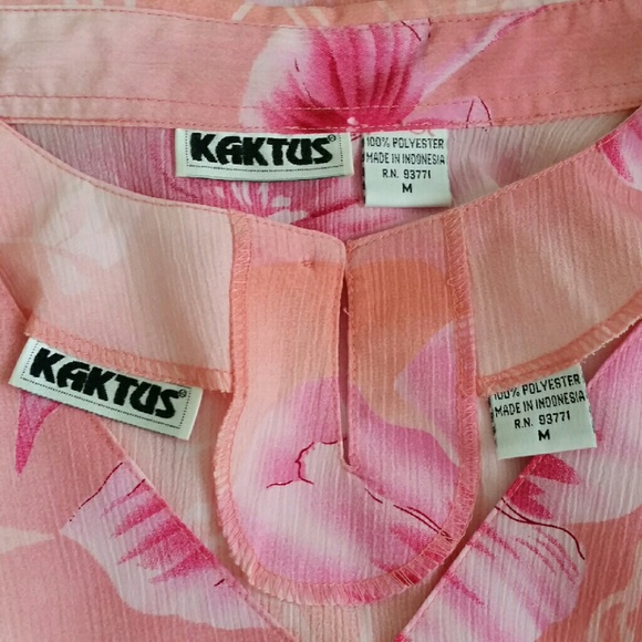 Kaktus blouse & shell  set medium pink/peach EUC. - Picture 4 of 4