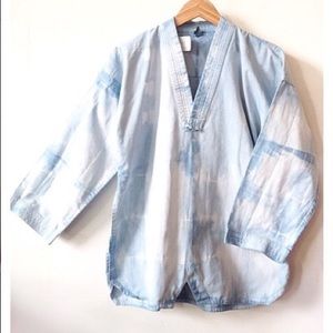 SOLD Hand dyed cotton/polyester tunic