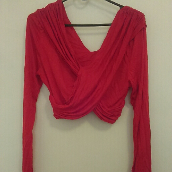 Red crop top