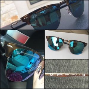 Ray-Bans: Blue Clubmaster Light Ray