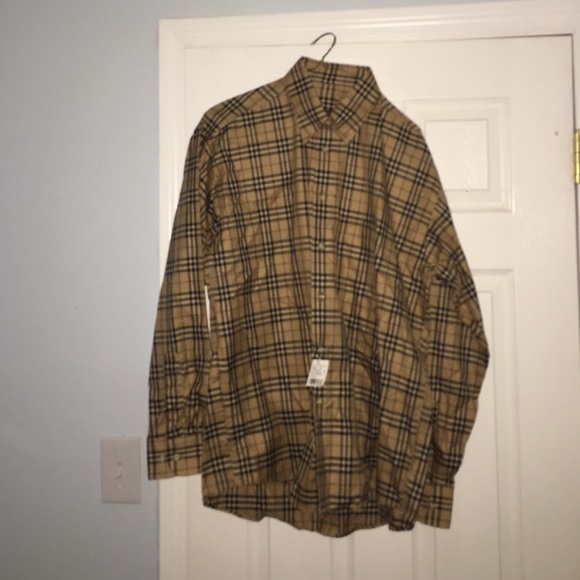 Authentic Mens Burberry Button Down Shirt!