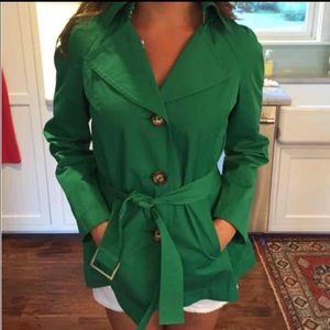 Michael Kors Kelly green short trench
