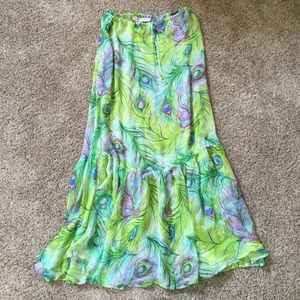 Nanette Lepore Silk Feather Swim Coverup Skirt