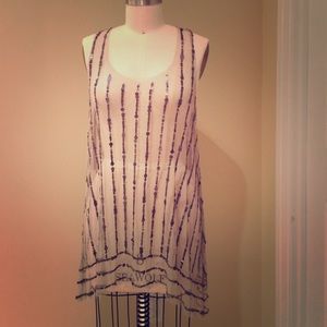 Sheer Sequin Tunic Top