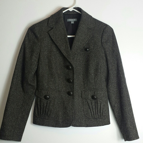 Ann Taylor Petites Tweed Blazer with elbow patches - Picture 1 of 4