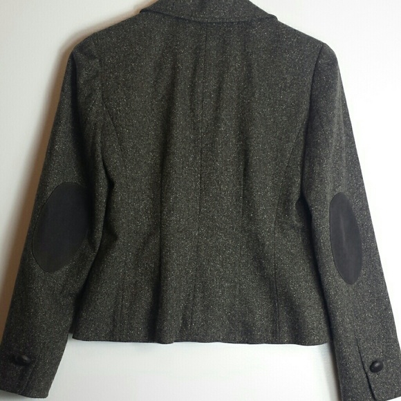 Ann Taylor Petites Tweed Blazer with elbow patches - Picture 2 of 4