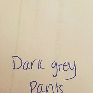 Dark gray pants