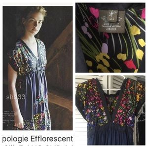 rare anthropologie silk dress, fei, large. EUC.