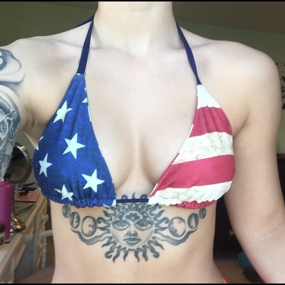 Cotton 4th of July bralette