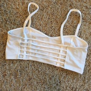 White Express caged bralette!