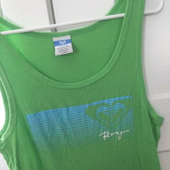ROXY XL tank top lime green and blue