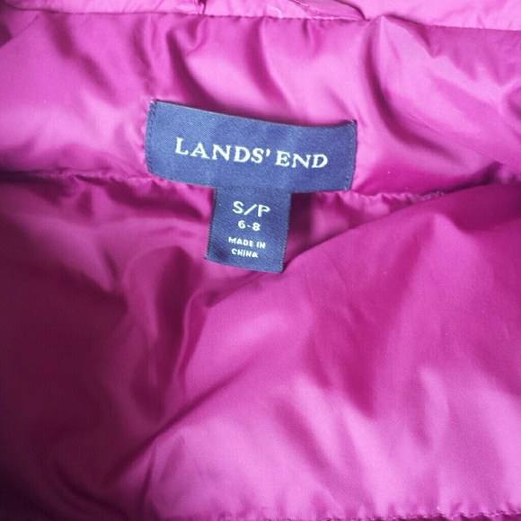Lands' End Puffy Vest (Bright Pink) - Picture 3 of 4