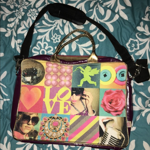 Graphic Print Laptop Bag