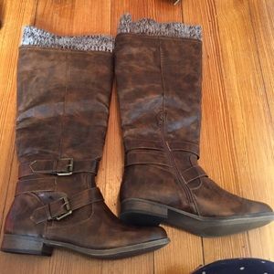 Tall brown boots