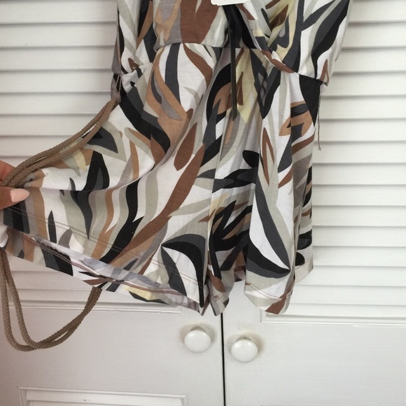 White, Black, Brown Romper - Picture 4 of 4