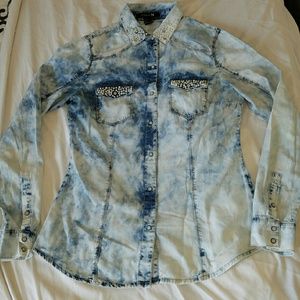 Embellished Jean shirt