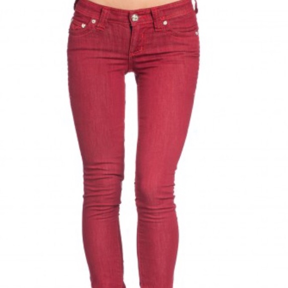 Affliction raquel skinnys red size 32 new