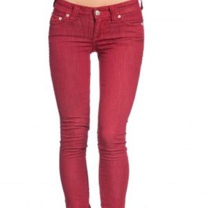 Affliction raquel skinnys red size 32 new