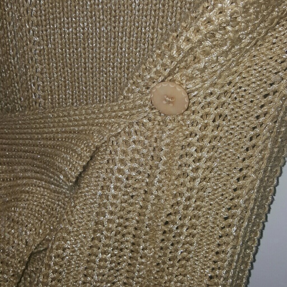 gold open cardigan