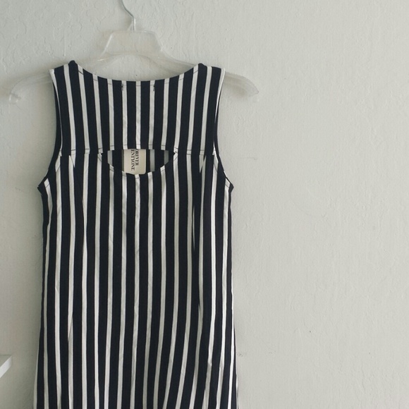 XSOLDX Black&white Vertical striped mini dress - Picture 3 of 3