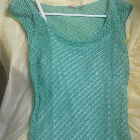 Halogen Crochet Top (green) - Picture 3 of 4