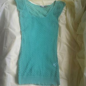 Halogen Crochet Top (green)
