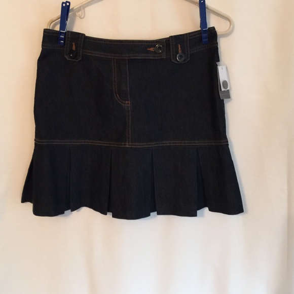 Denim Ruffled Skirt