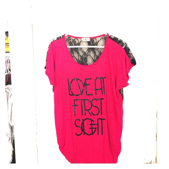 Pink and lace top new without tags