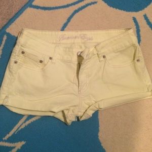 Yellow American Eagle Jean Shorts