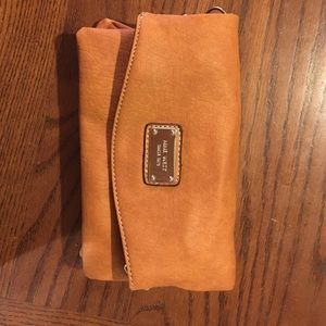 Nine West leather fold over clutch/purse