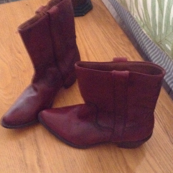 Burgundy boots