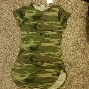 Army camo mini dress