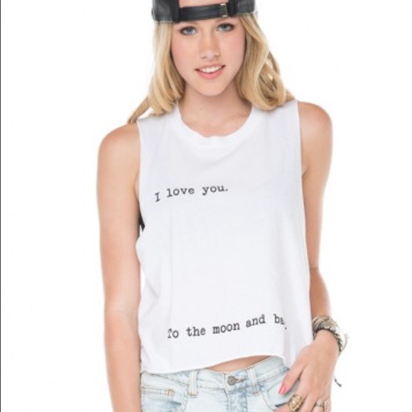 Brandy Melville Tank "I love you...moon and back"
