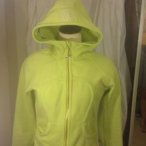Lululemon lime green scuba hoodie.