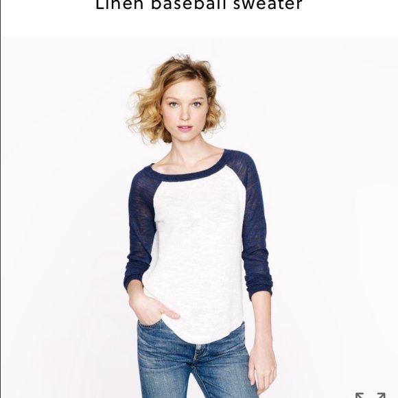 Final Sale! NWT Linen Baseball Sweater- Size M