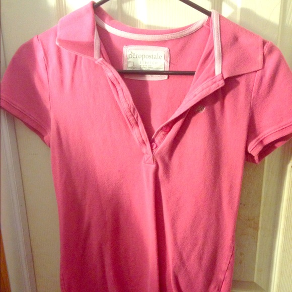 Aeropostale pink polo