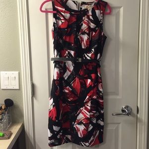 Michael Kors sheath dress in bold red print