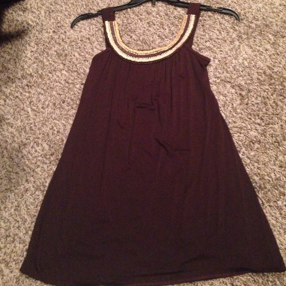 Brown flowy tunic top